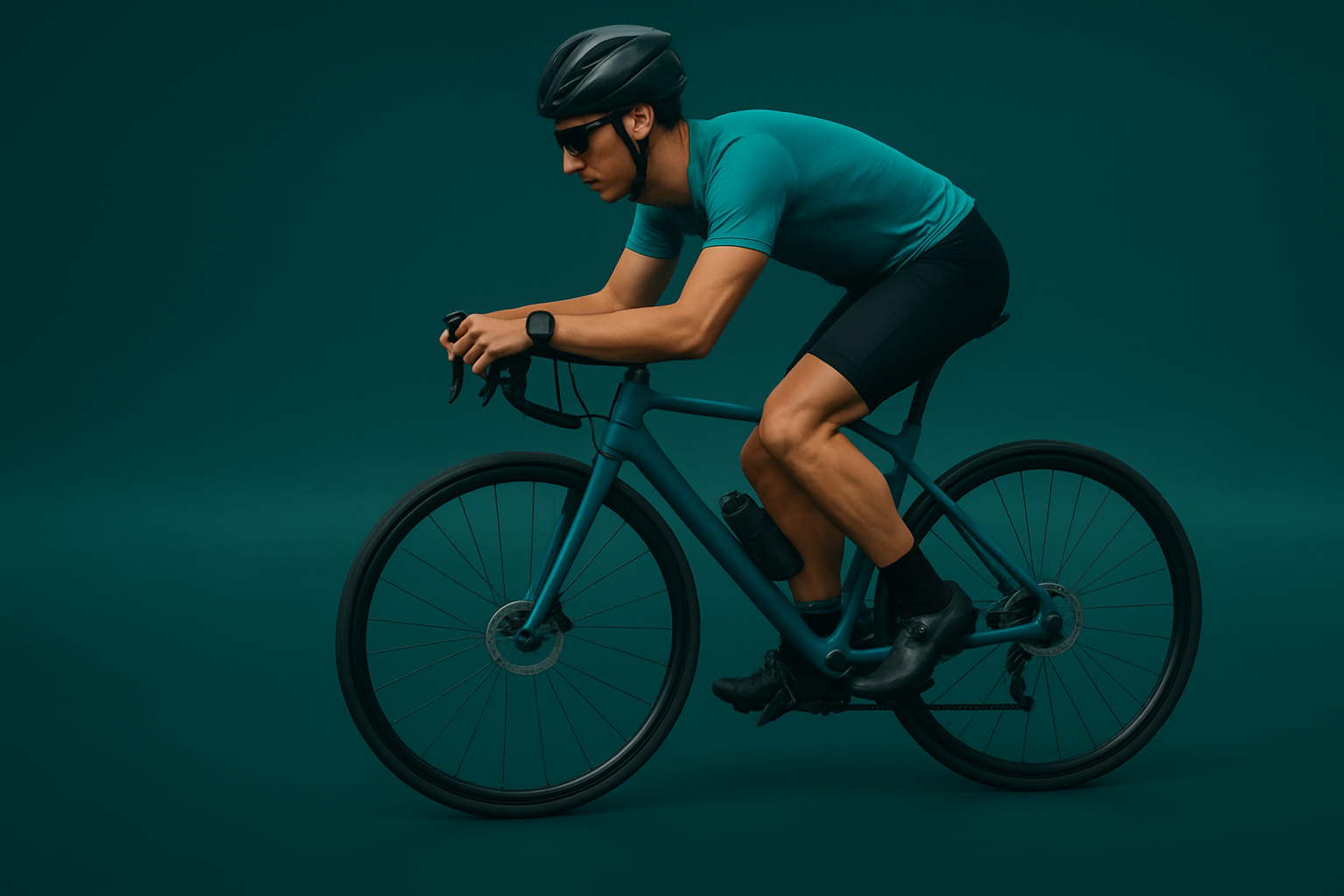 Cyclist in action